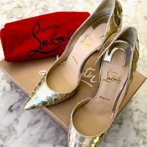 CHRISTIAN LOUBOUTIN Iriza Snakeskin Pumps 100mm